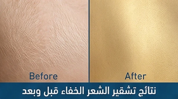 نتائج تشقير الشعر الخفيف قبل وبعد